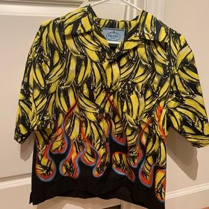 Prada banana flame shirt